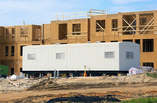 construction office trailers for rent at a building site in Newhall